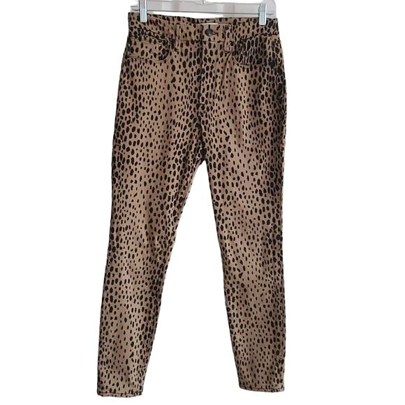 GOOD AMERICAN Good Waist Leopard Skinny Jeans GWP001T Women's Size 12/31 - Picture 2 of 11
